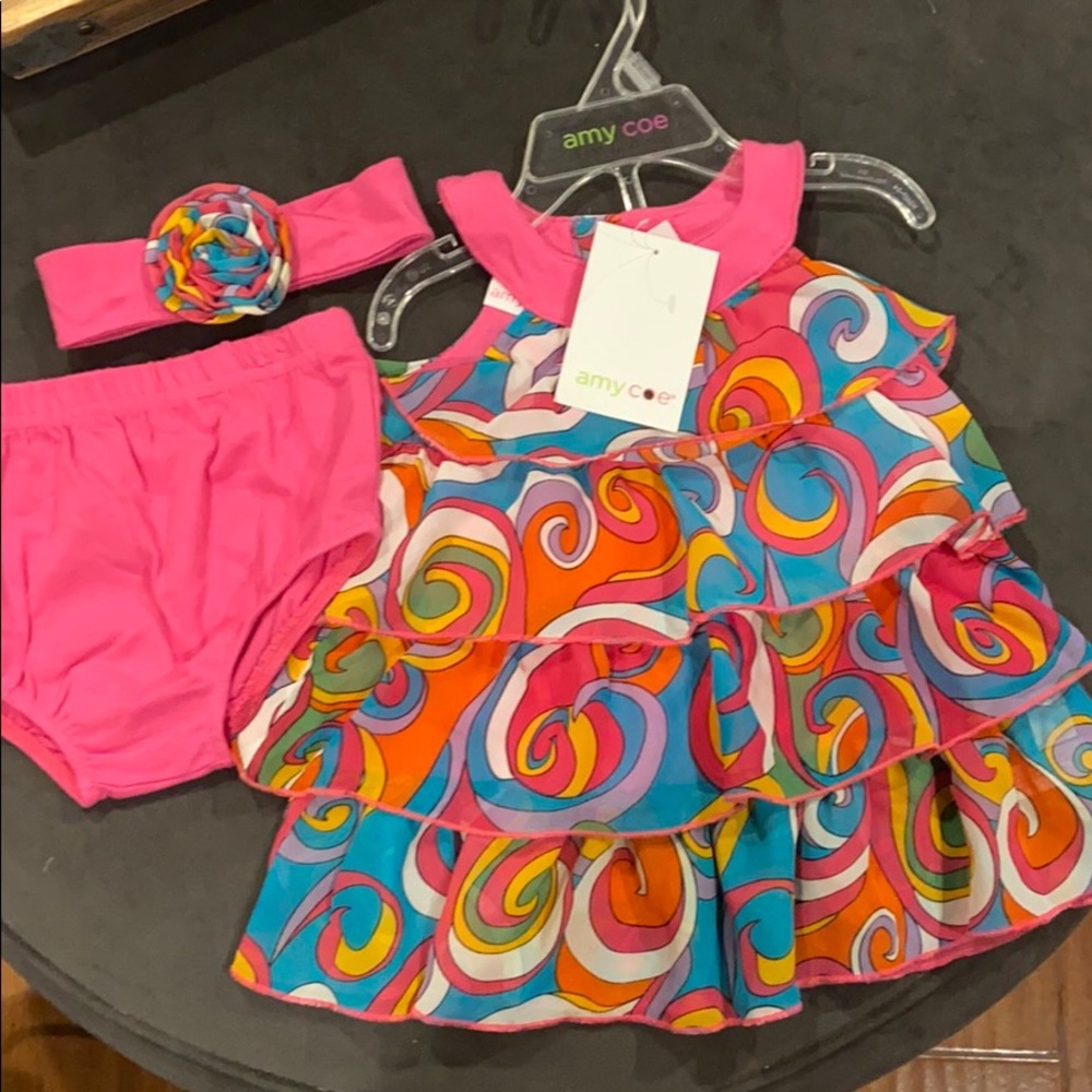 Amy coe baby girl 3 piece new outfit